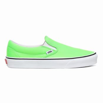 Vans Neon Classic - Miesten Slip-on kengät - Vihreä/Valkoinen